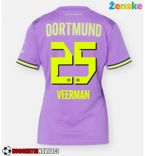 Ženske Nogometnih dresov Borussia Dortmund Joey Veerman #25 Tretji 2026-27 Kratki rokavi Ženske Nogometnih dresov Borussia Dortmund Joey Veerman #25 Tretji 2026-27 Kratki rokavi